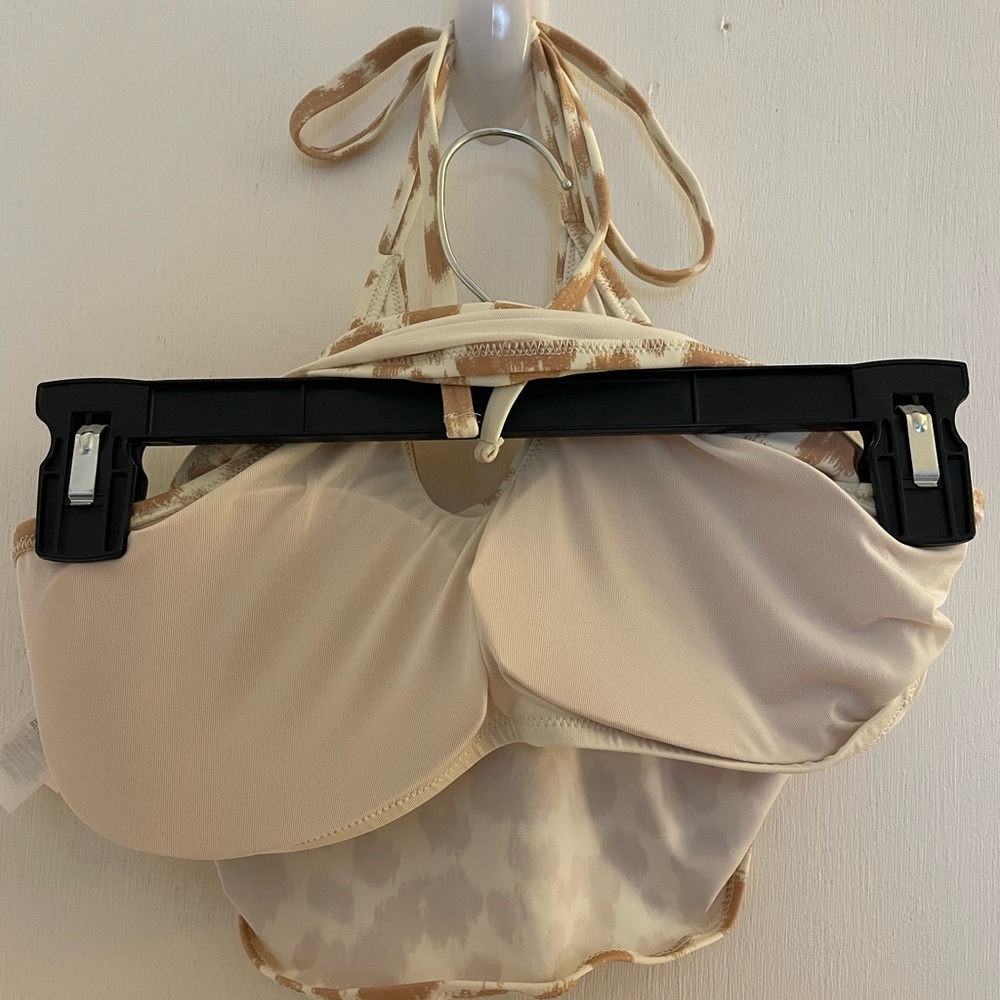 Aerie Leopard Print Longline Halter Bikini Top - Picture 6 of 7